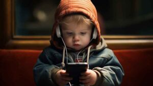 Effect of mobile on eyes of child