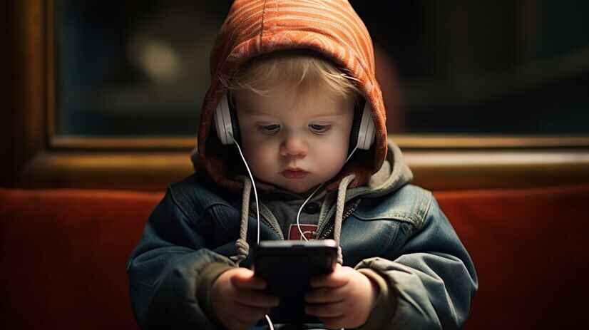 Effect of mobile on eyes of child